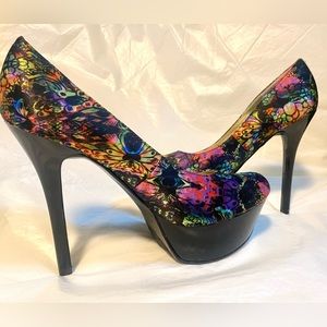Carlos Santana floral print high heels